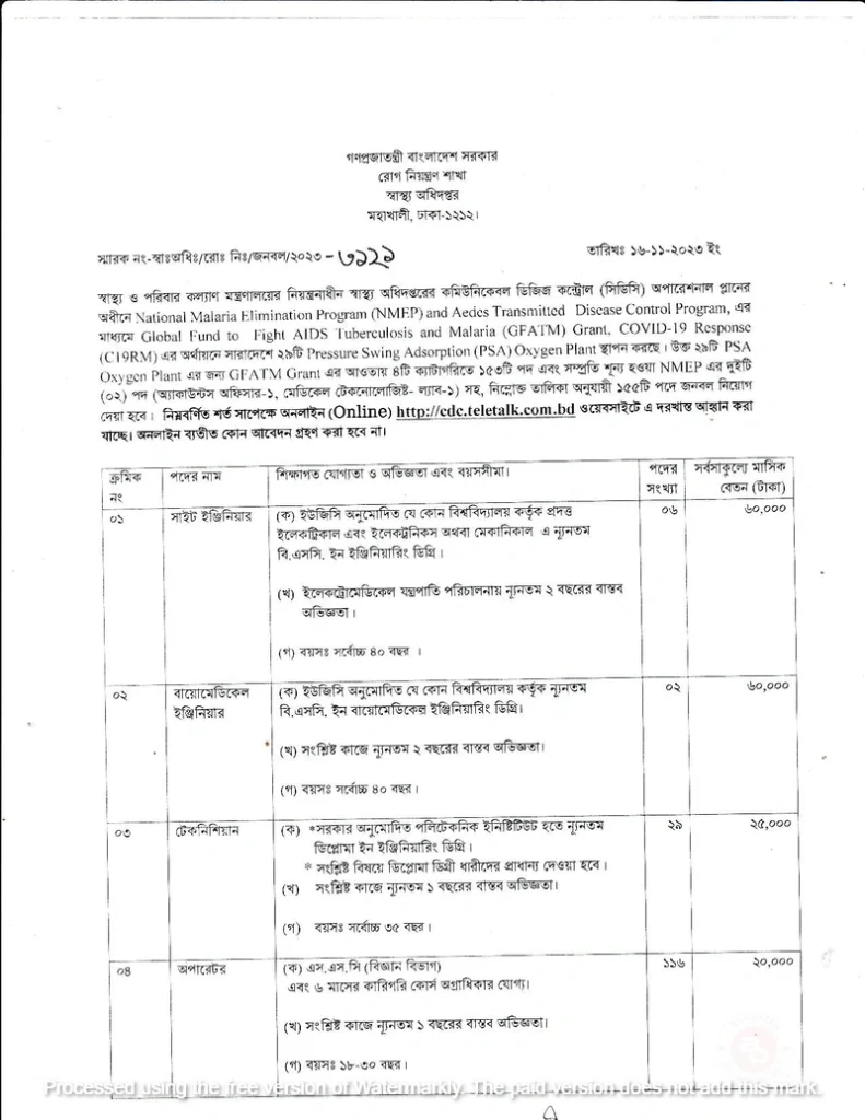 Directorate of Health Education Circular 2023